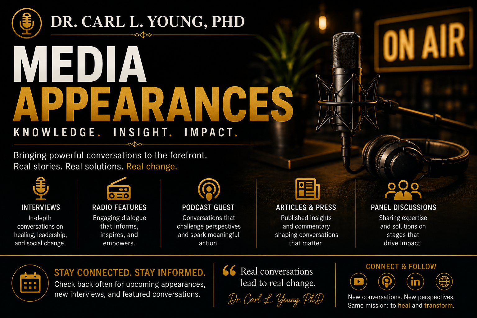Dr. Carl L. Young, PhD — Media Appearances